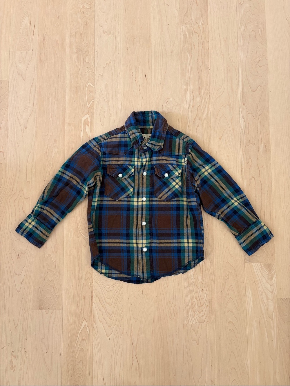 Hey Gang Kids Plaid Button-Down Shirt
